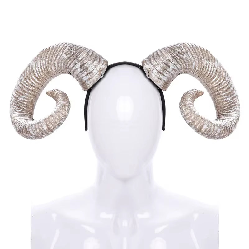 Diadema artesanal con cuernos para disfraces y fiestas