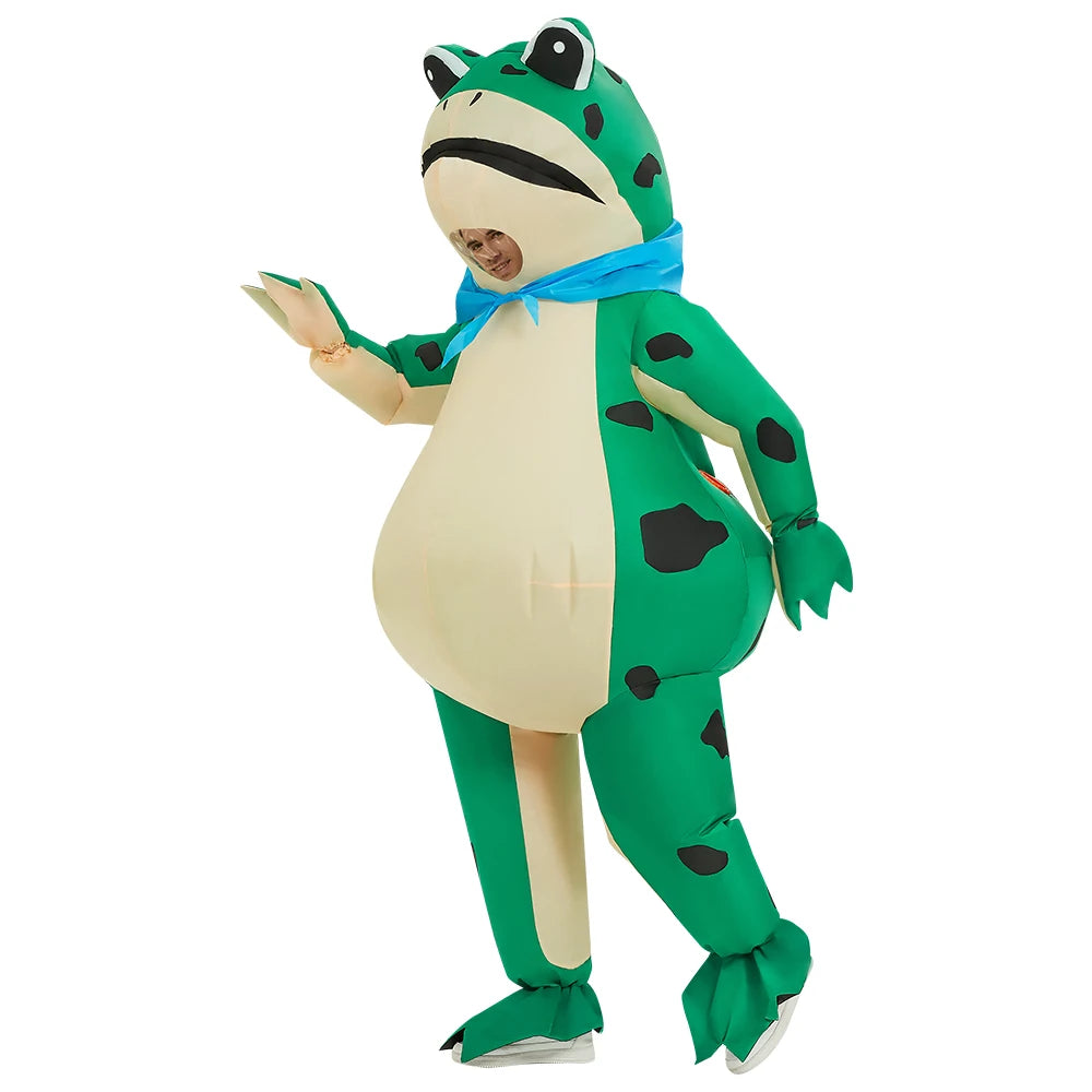 Traje inflable de Rana completo – cosplay y fiestas temáticas con humor
