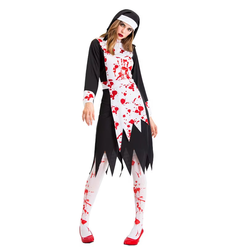 Disfraz de Monja Oscura para Mujer – Look Gótico y Misterioso de Halloween