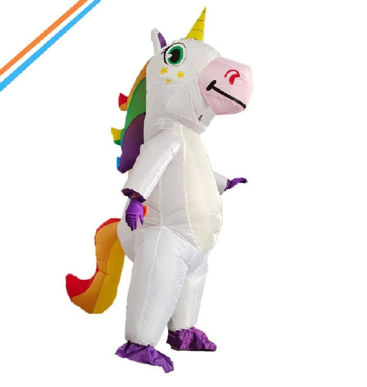 Disfraz inflable de unicornio para adultos y niños – divertido y original