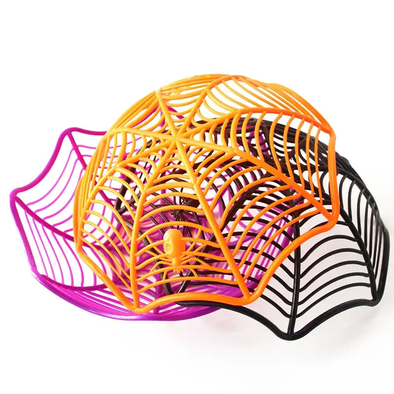Cuenco de telaraña para mesa de fiesta y suministros de Halloween