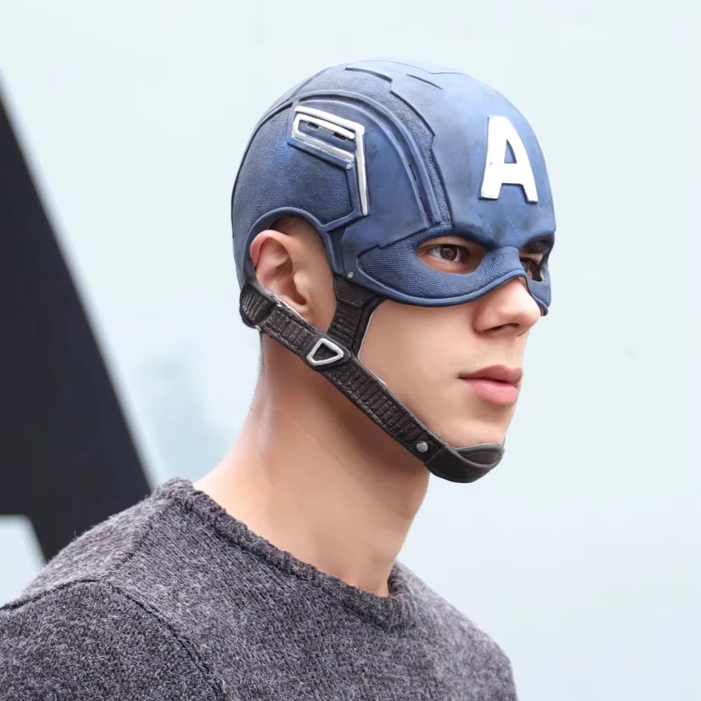 Máscara de Capitán América para cosplay y disfraces de superhéroe