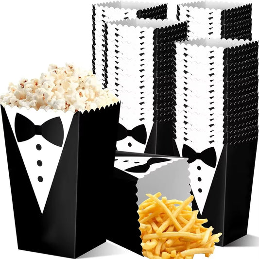 Cajas para dulces y aperitivos con diseño de esmoquin elegante