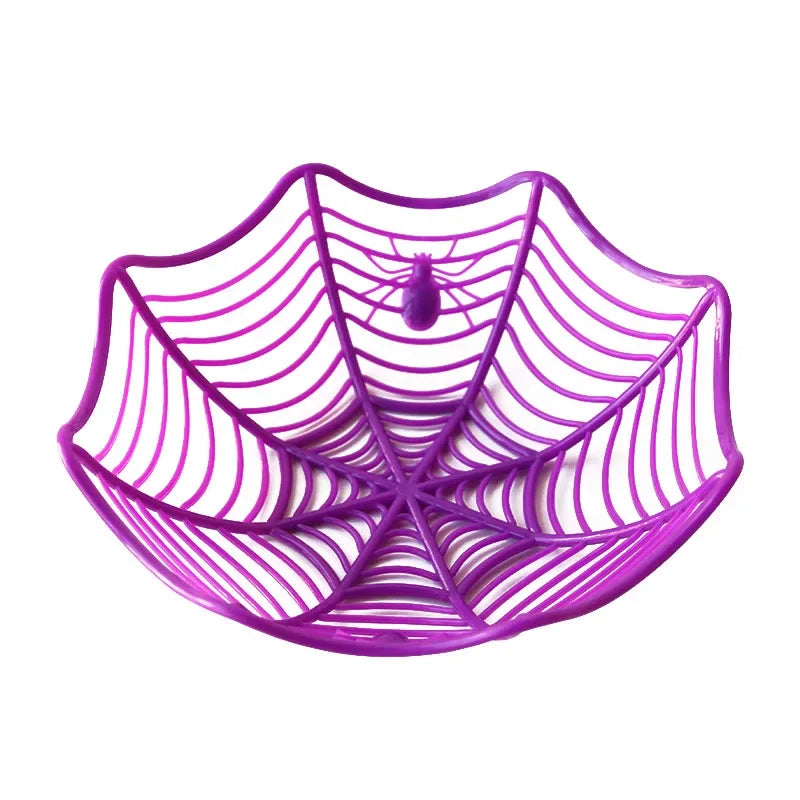 Cuenco de telaraña para mesa de fiesta y suministros de Halloween