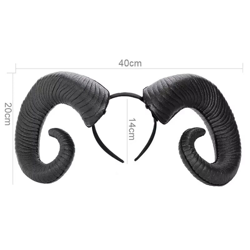 Diadema artesanal con cuernos para disfraces y fiestas