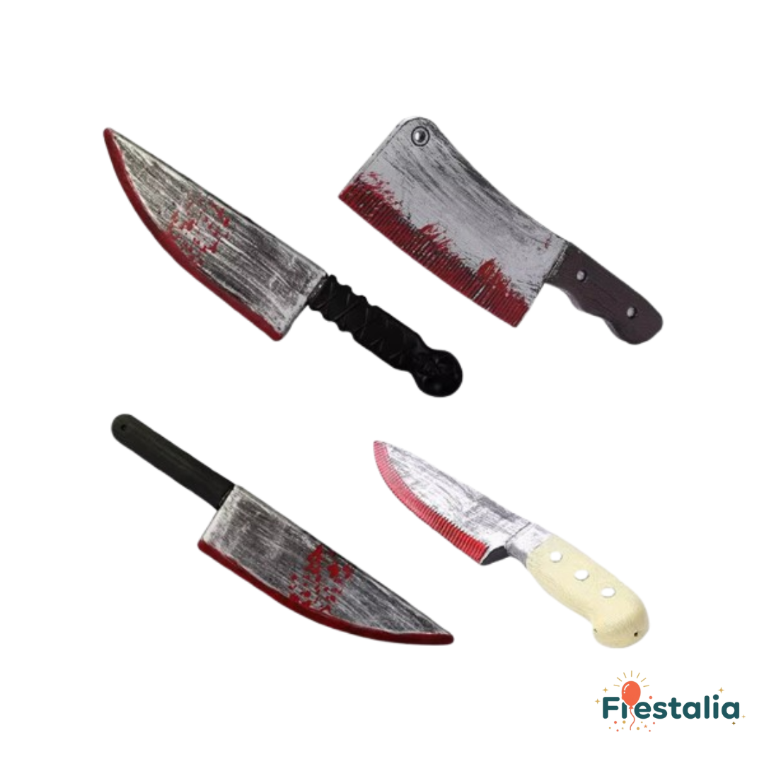 Cuchillo de sangriento para disfraces y fiestas