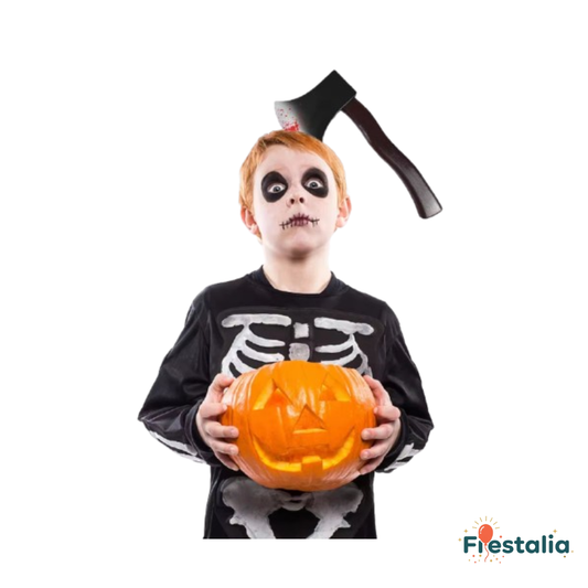 Diademas de Halloween con armas falsas sangrientas para disfraces