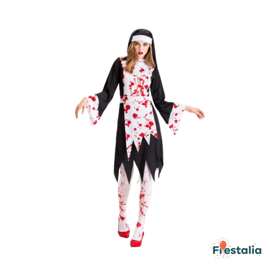 Disfraz de Monja Oscura para Mujer – Look Gótico y Misterioso de Halloween