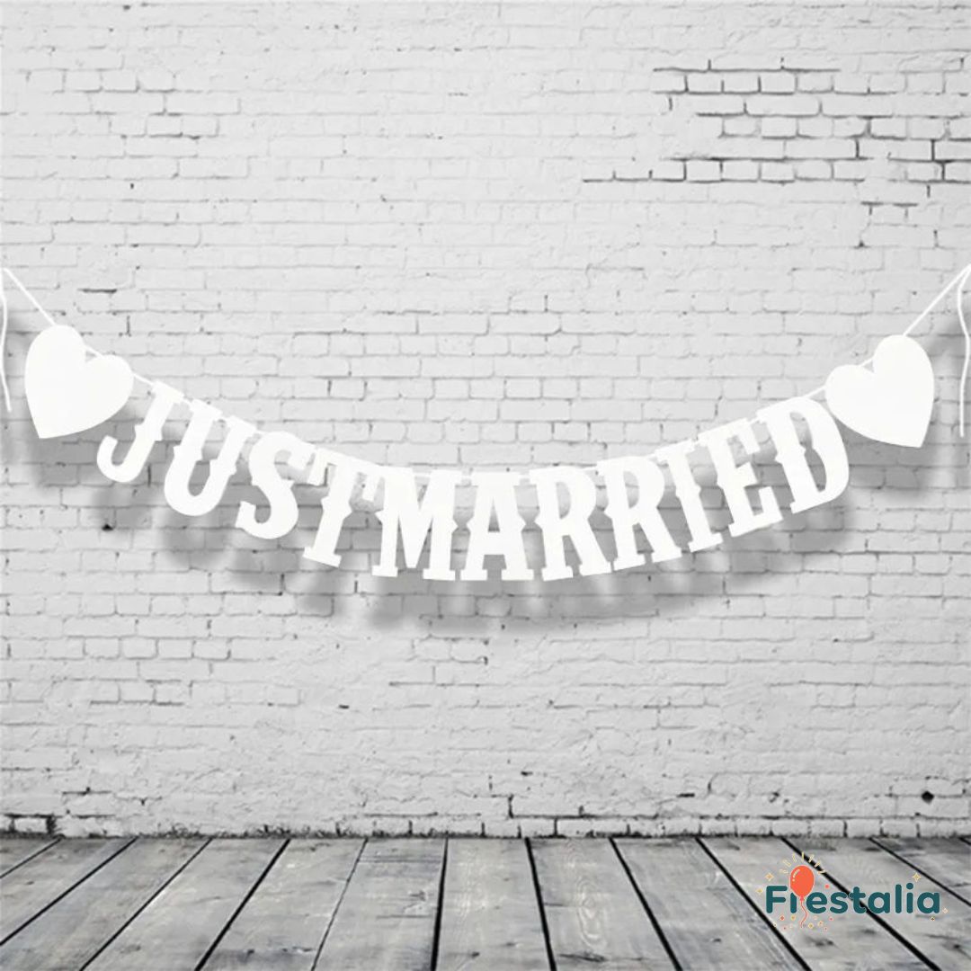 Guirnalda rústica de banderines – ideal para banquetes, bodas y despedidas