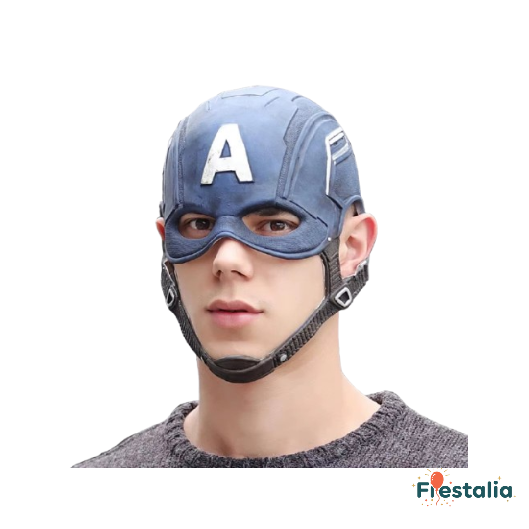 Máscara de Capitán América para cosplay y disfraces de superhéroe