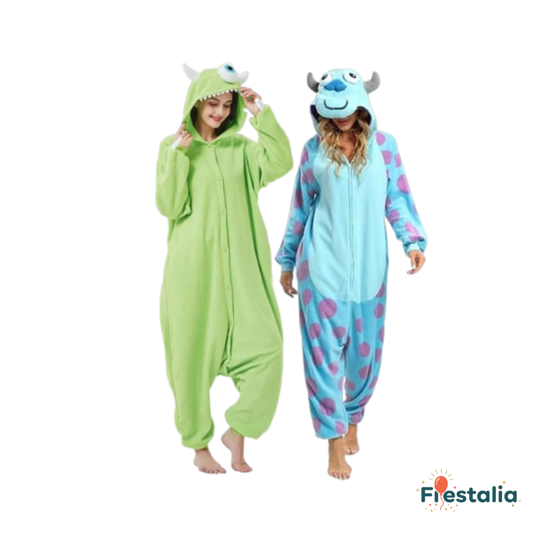 Pijama kigurumi de Monstruos S.A. para adultos – Sulley y Mike
