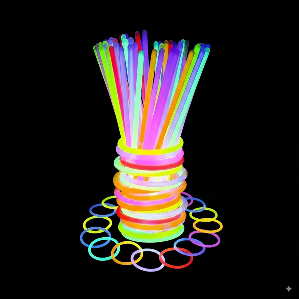 Pulseras fluorescentes multicolor para fiestas, bodas y celebraciones