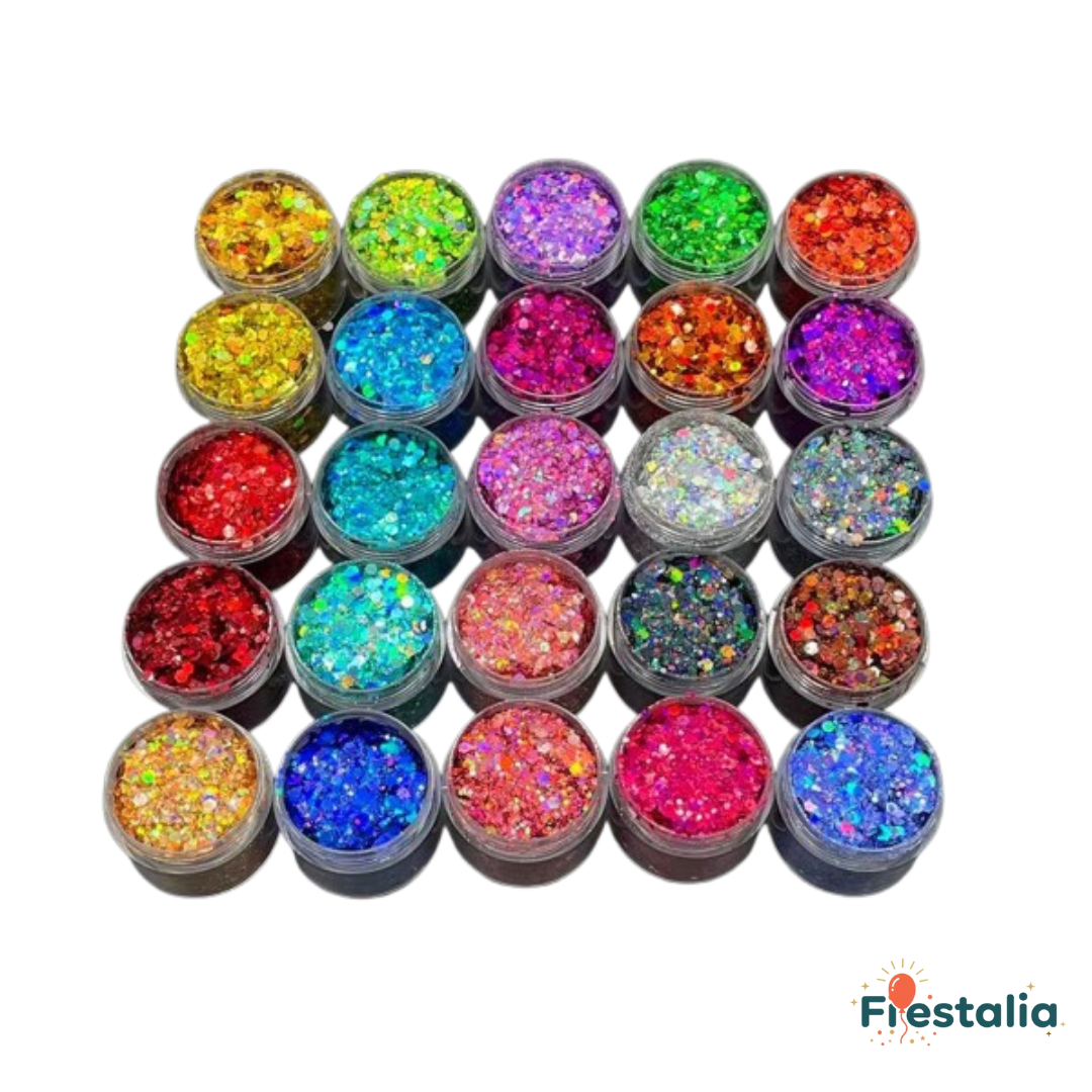 Purpurina holográfica de colores – Glitter grueso para bodas y despedidas