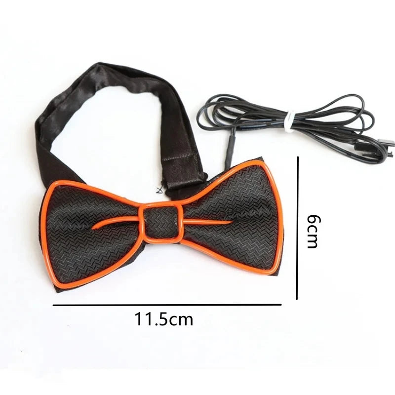 Pajarita luminosa LED para hombre, ideal para bodas y fiestas nocturnas