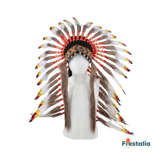 Tocado Indio – Complemento Colorido para la Hora Loca y Eventos