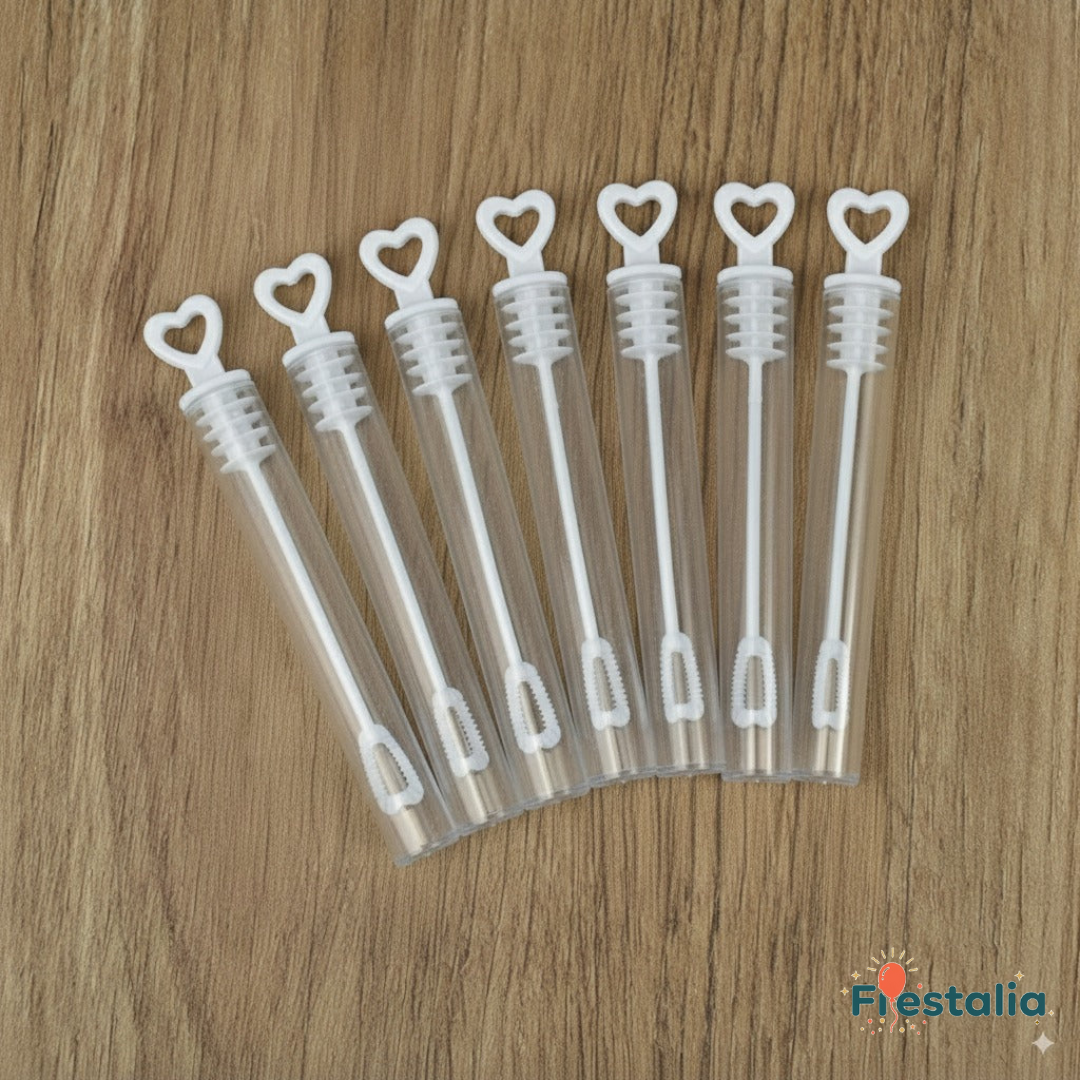 Tubos de burbujas para bodas, cumpleaños y detalles originales