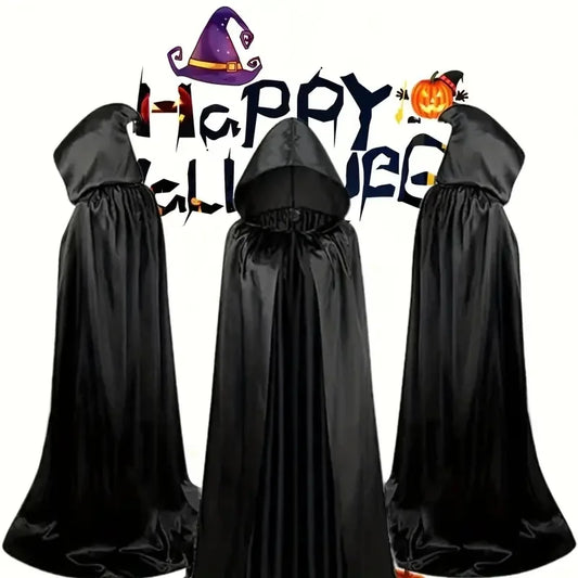 Capa Negra/Morada con Capucha Unisex – Ideal para Halloween y Fiestas