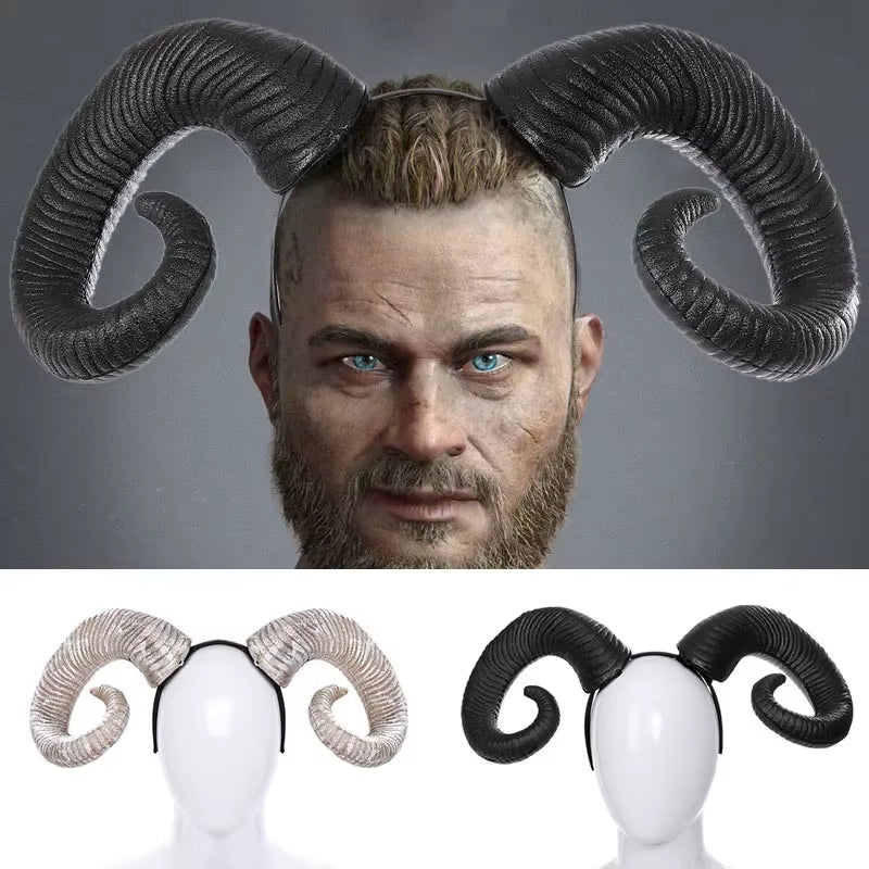 Diadema artesanal con cuernos para disfraces y fiestas
