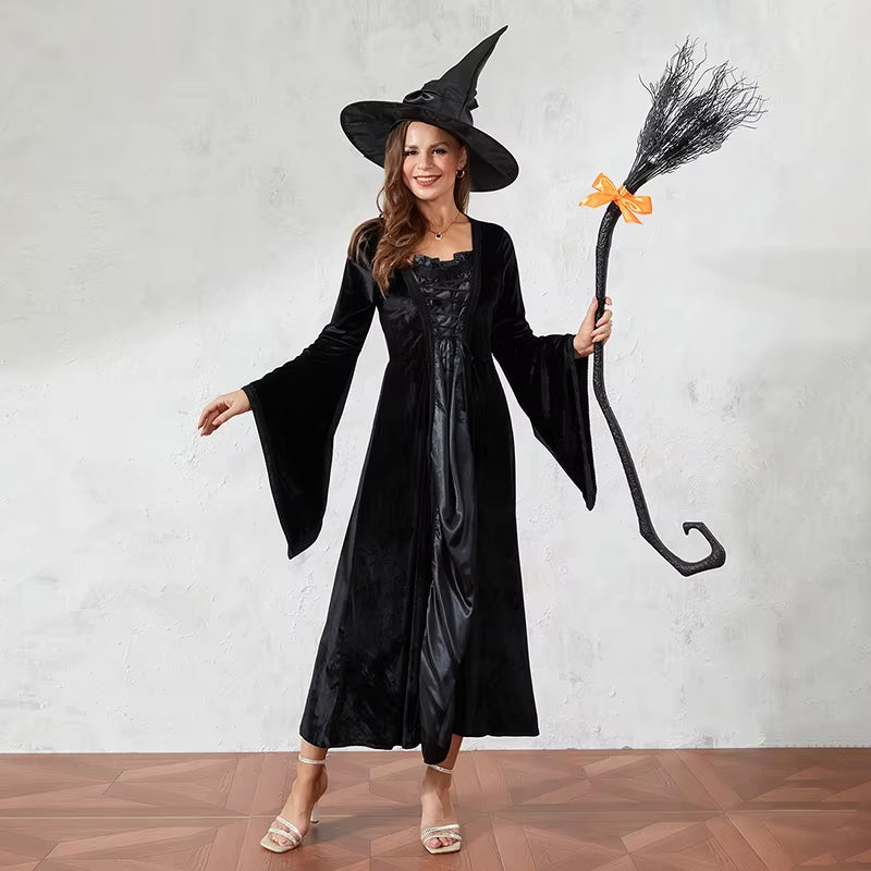 Escoba de Bruja Clásica de Plástico – Accesorio Perfecto para Halloween