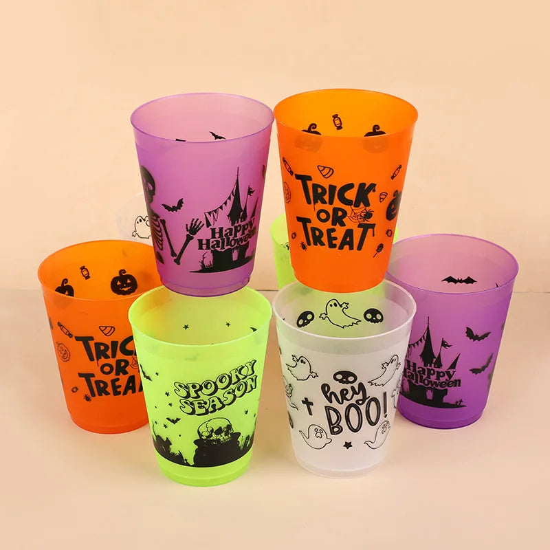 Vasos de plástico con calavera para cócteles y fiestas de Halloween