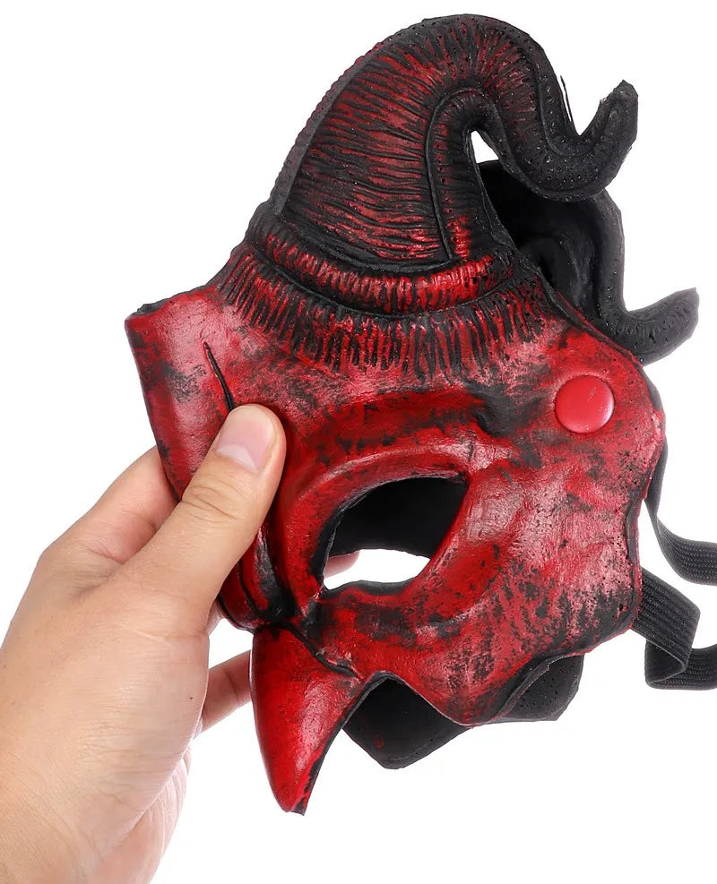 Máscara de Diablo Realista – Accesorio de Terror para Fiestas y Cosplay