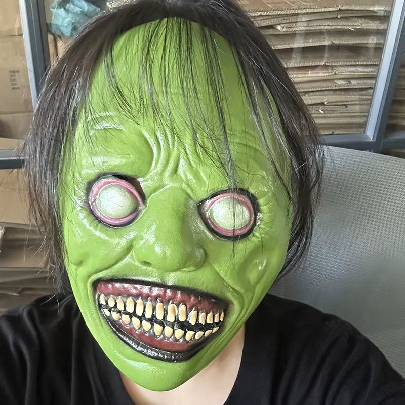 Máscara de demonio sonriente para Halloween – terrorífica y espeluznante