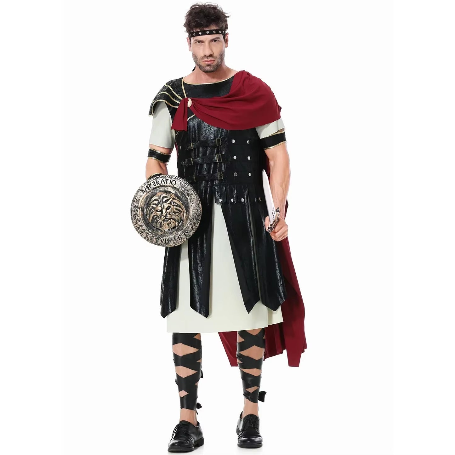 Disfraz de gladiador romano para adulto– traje histórico de guerrero