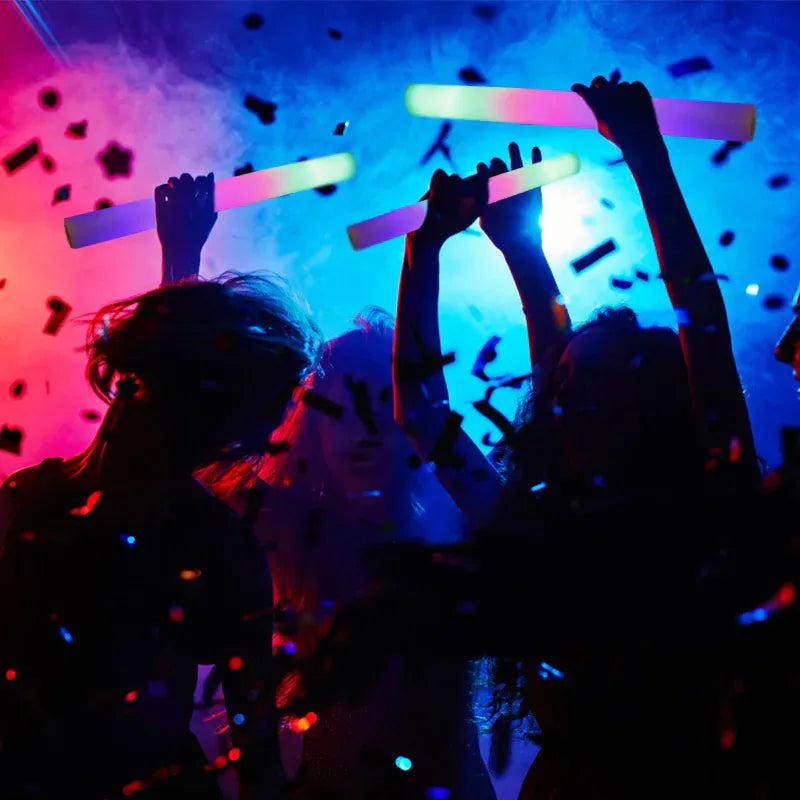 Barras luminosas LED de espuma RGB para fiestas y celebraciones