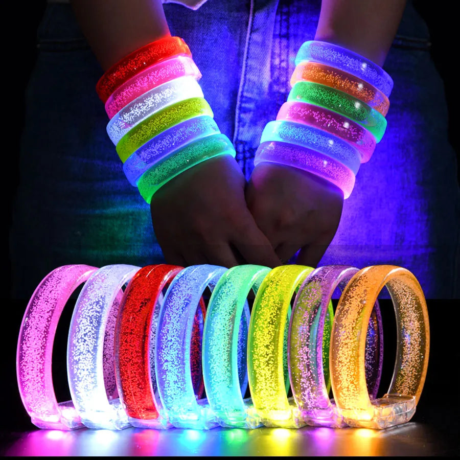 Pulseras Luminosas LED de Neón para Fiestas y Bodas