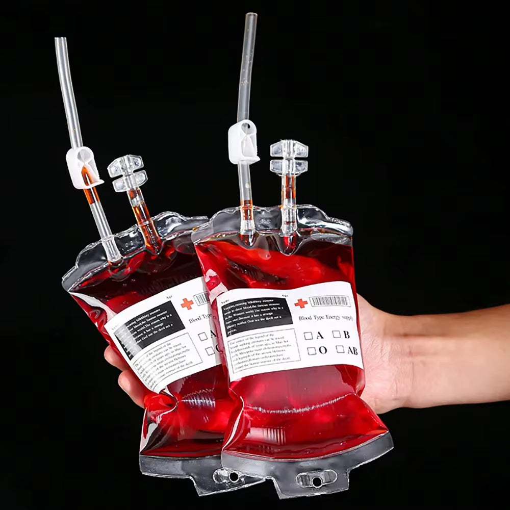 Bolsas de sangre falsas para bebidas y decoración de Halloween