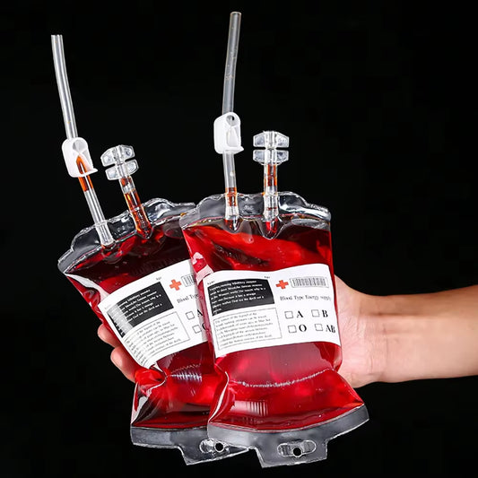 Bolsas de sangre falsas para bebidas y decoración de Halloween