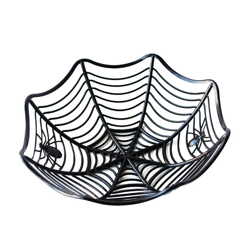 Cuenco de telaraña para mesa de fiesta y suministros de Halloween