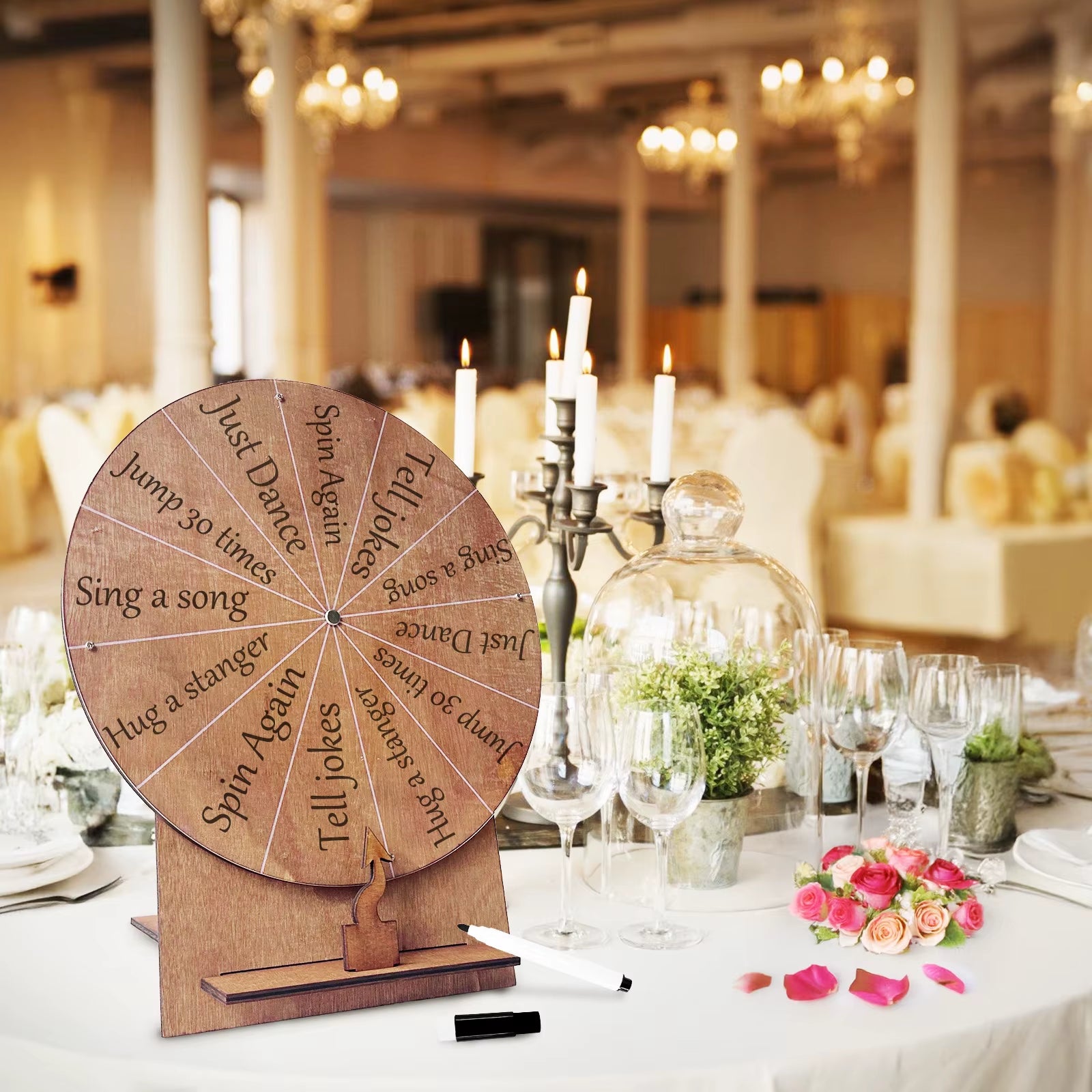 Rueda Giratoria de Desafíos para Bodas, Rifas y Fiestas Divertidas