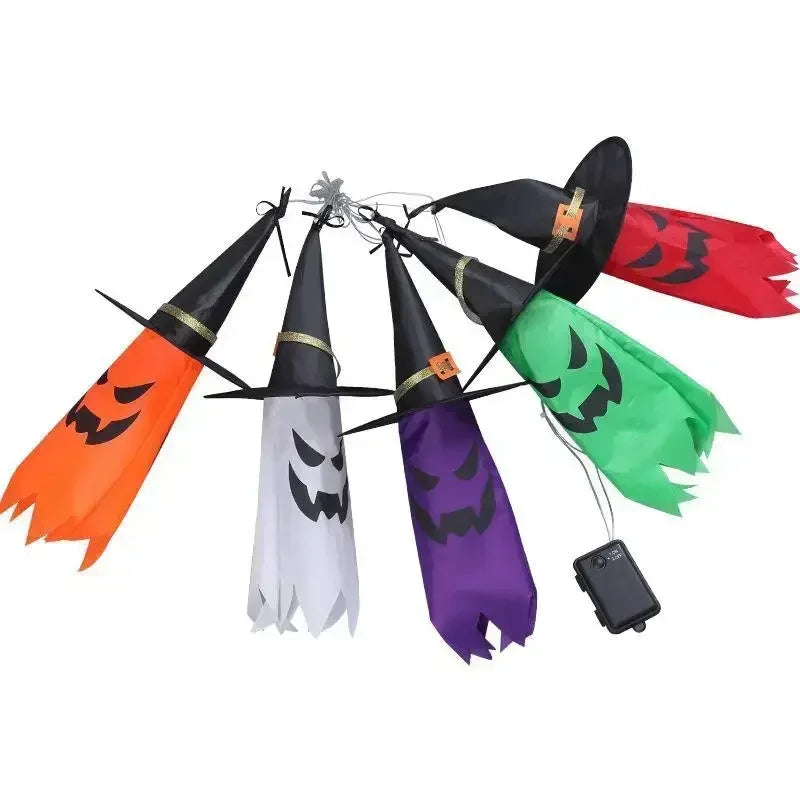 Luces colgantes de sombrero de bruja LED para decoración de Halloween