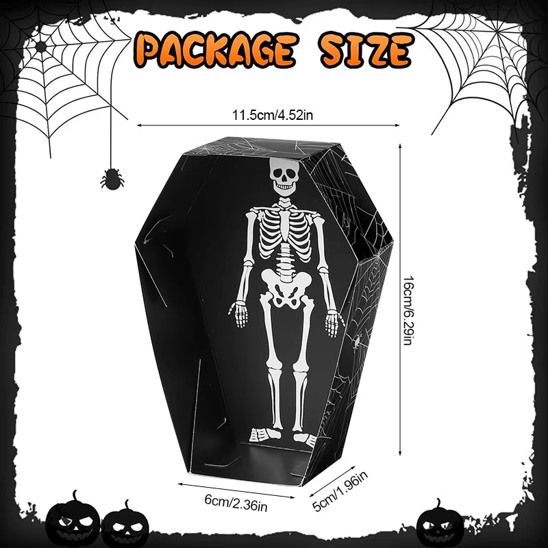 Bandejas de papel con forma de ataúd – decoración para Halloween