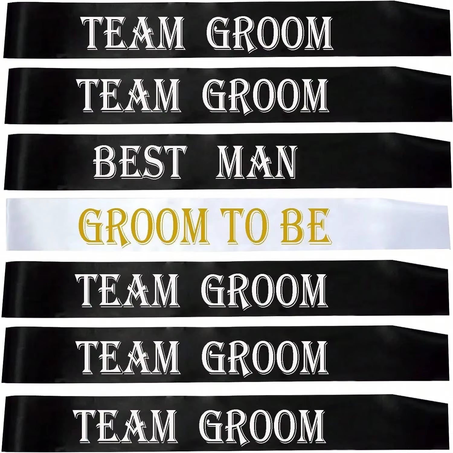 Bandas negras “Team Groom” para despedida de soltero