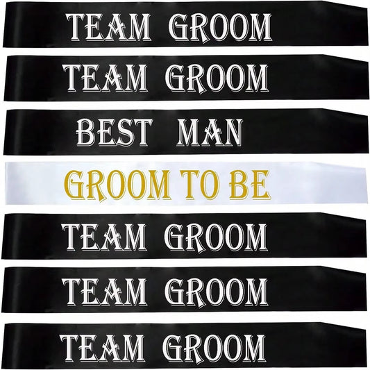 Bandas negras “Team Groom” para despedida de soltero