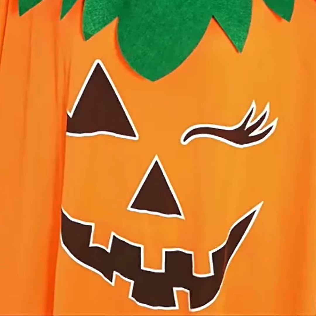 Disfraz de Halloween con capa y sombrero de calabaza – cosplay y fiestas temáticas