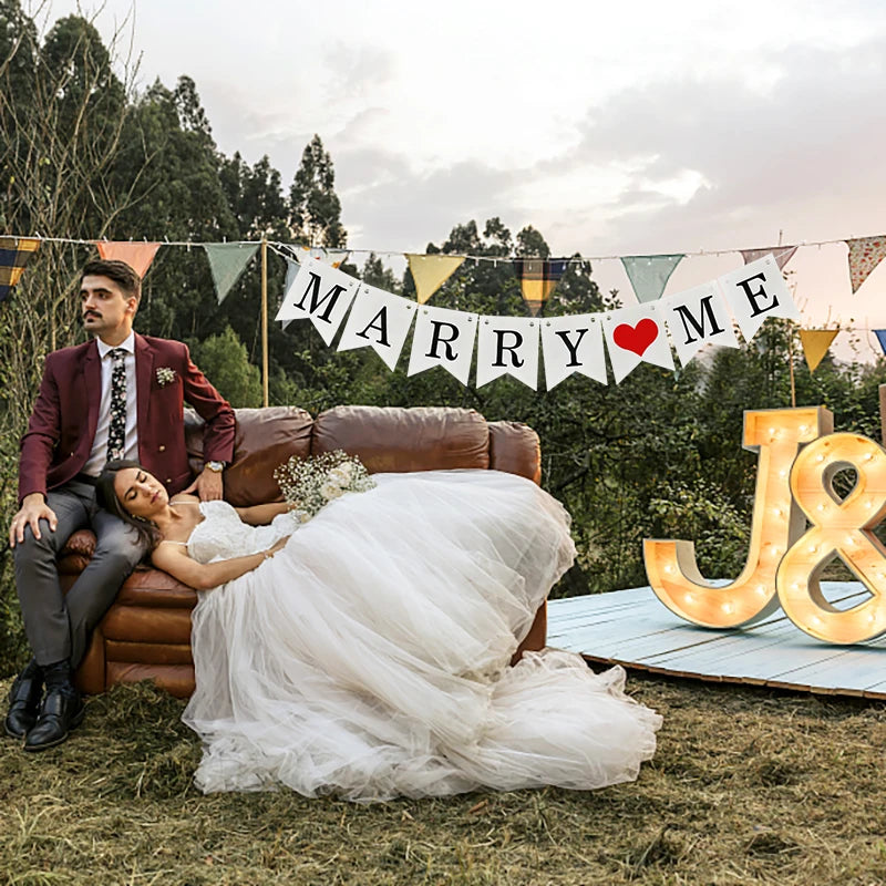 Guirnalda rústica de banderines – ideal para banquetes, bodas y despedidas