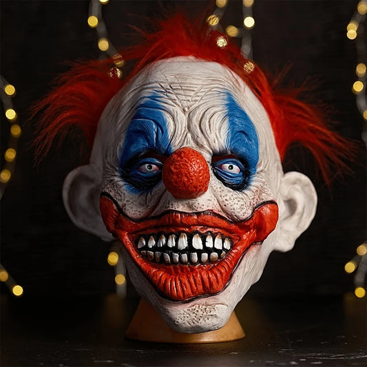 Máscara de payaso de miedo para Halloween – terrorífica y realista de látex