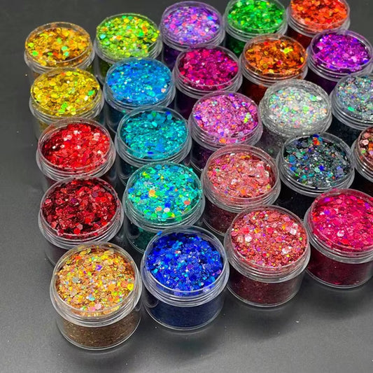 Purpurina holográfica de colores – Glitter grueso para bodas y despedidas