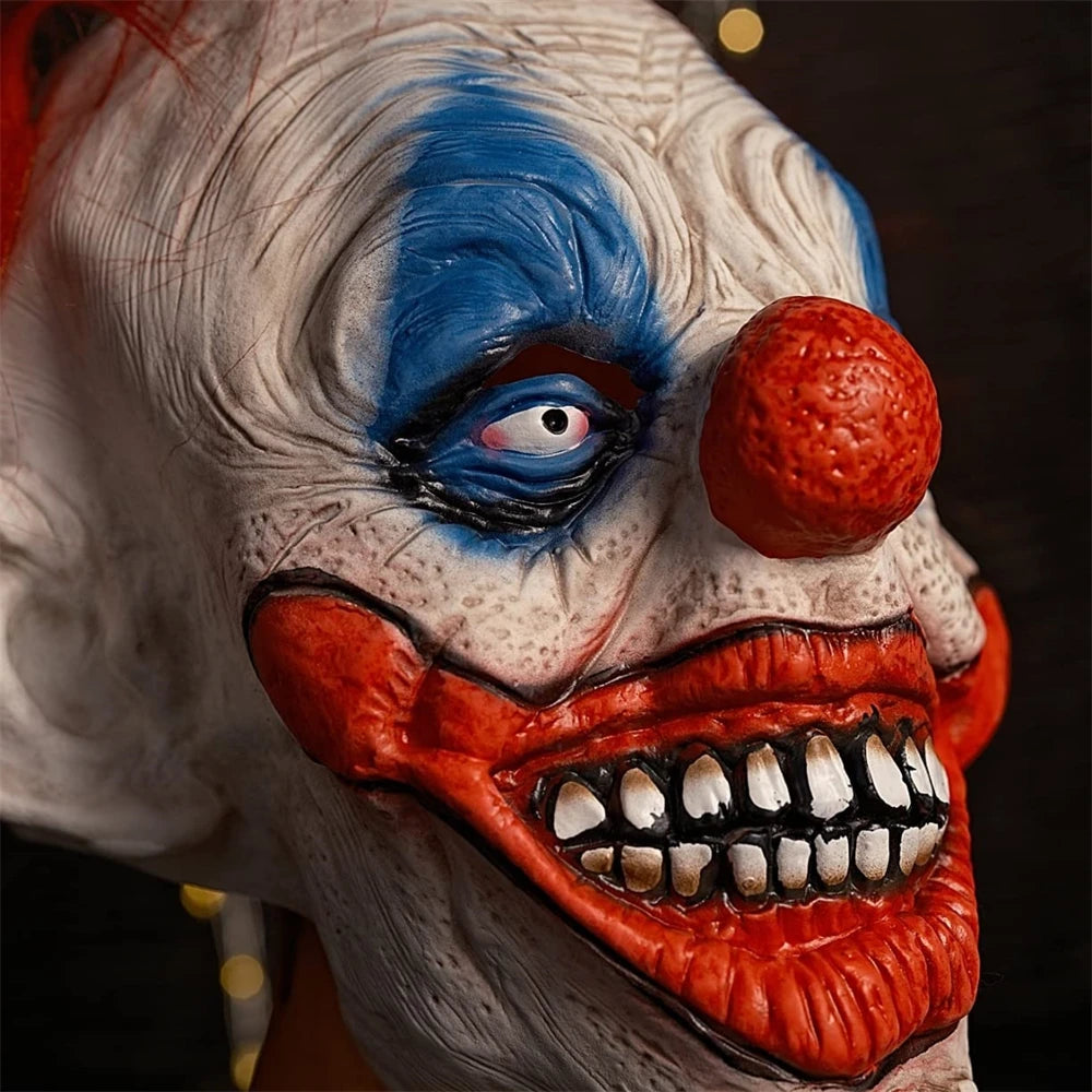Máscara de payaso de miedo para Halloween – terrorífica y realista de látex